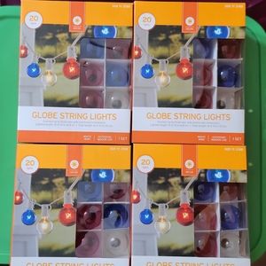 4 New Globe String Lights (20 lights each)